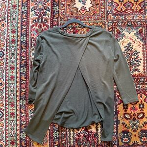 Knit open back top